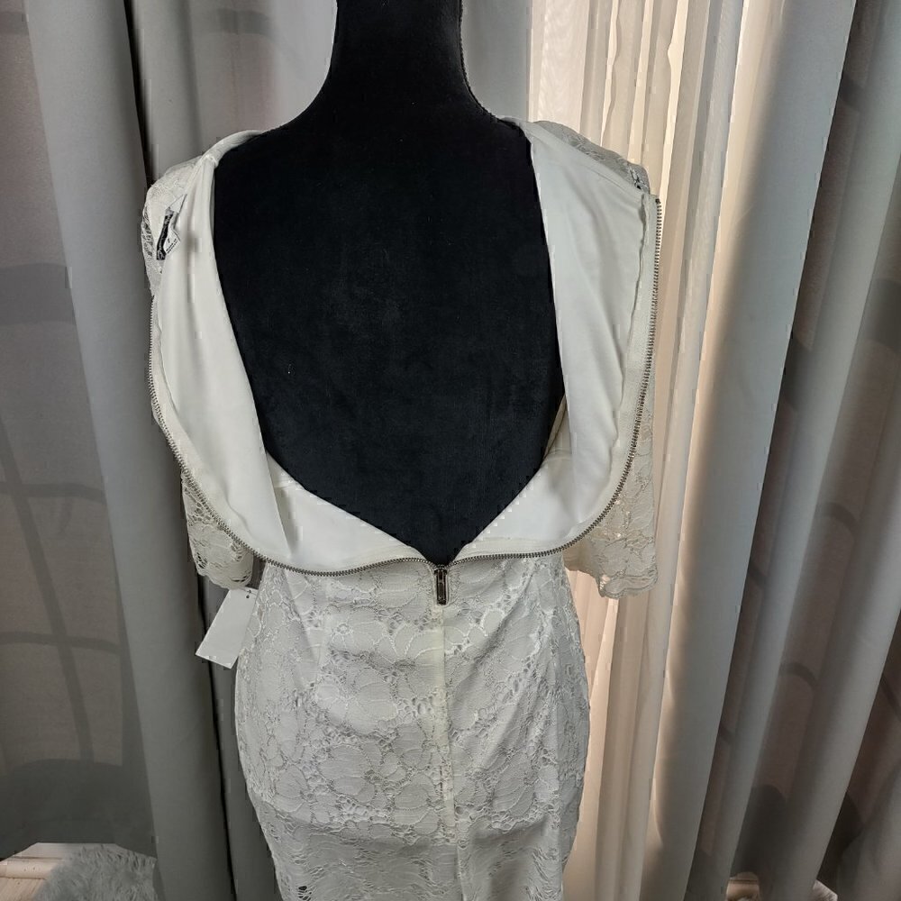 Speechless Women's Eggshell Lace Bodycon Dress with Back Zipper Size 7 (NWT) - Picture 8 of 16